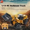 Realistic Simulation Remote Control Construction Dump Truck Multifunctional Alloy Material LED Light 2.4G RC Bulldozer Kids' Toy 1