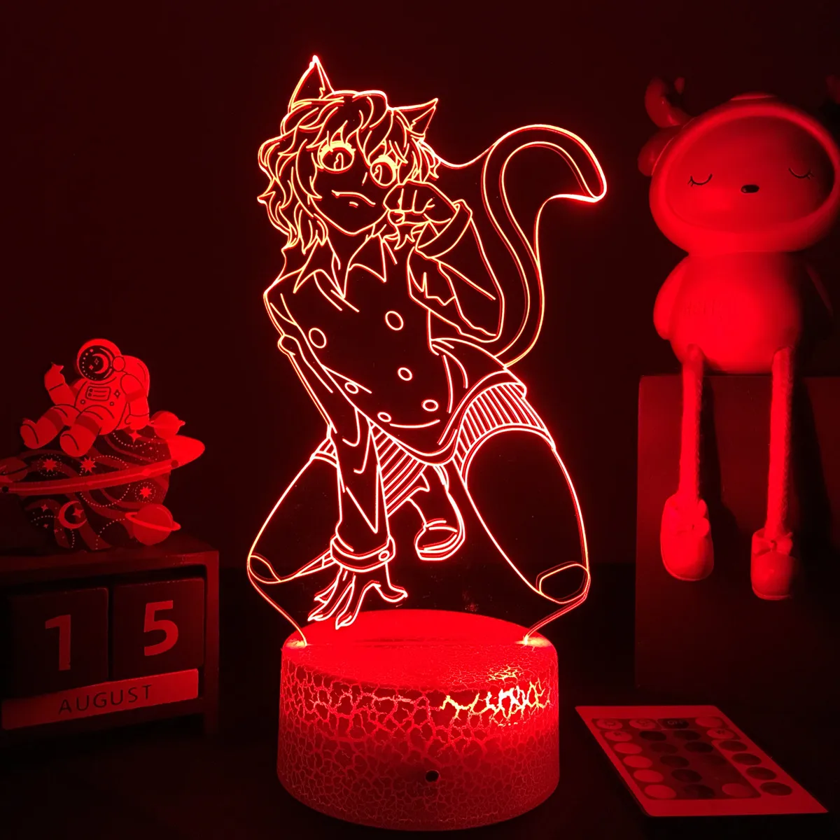 candle night Anime Led Lamp Hunter X Hunter Nightlight Neferpitou Figure Bedside Lamp  for Kid Bedroom Decor Birthday Manga Gift 3d Led Light portable night light