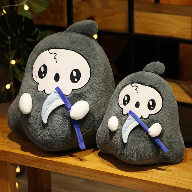 New 20/30/40cm Cartoon Animal Devil Stuffed Plush Toy Halloween Party Prom Props Grim Reaper Black Demon Plush Toys Gifts 1