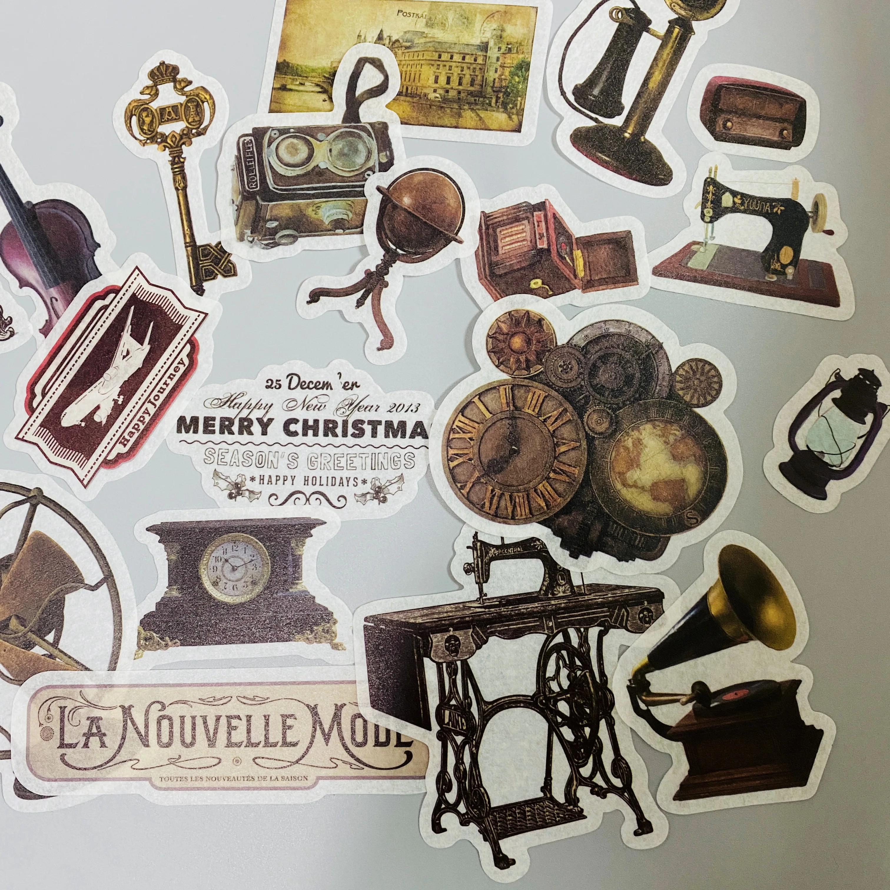 60pcs vintage life old objects stickers diy scrapbook bottom collage phone diary album happy plan gift sealing decoration stickers aliexpress