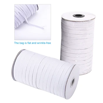 

1 Roll DIY Mask Braided Elastic Band Multipurpose Sleeve Elastic Band Narrow Side Cord Knit Band Sewing Supplies Accessories