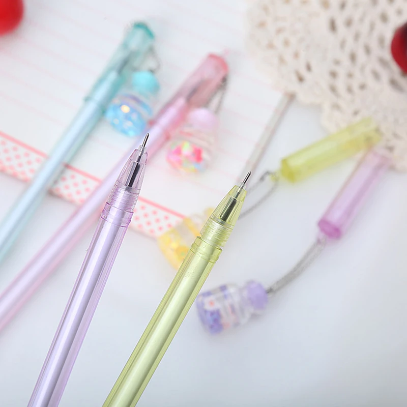 1Pcs + 10refill Fancy Gel Pens For Writing Papeleria Aesthetic Cosas Kawaii  Pens Parala Escu Stationery Supplies Christmas Pen