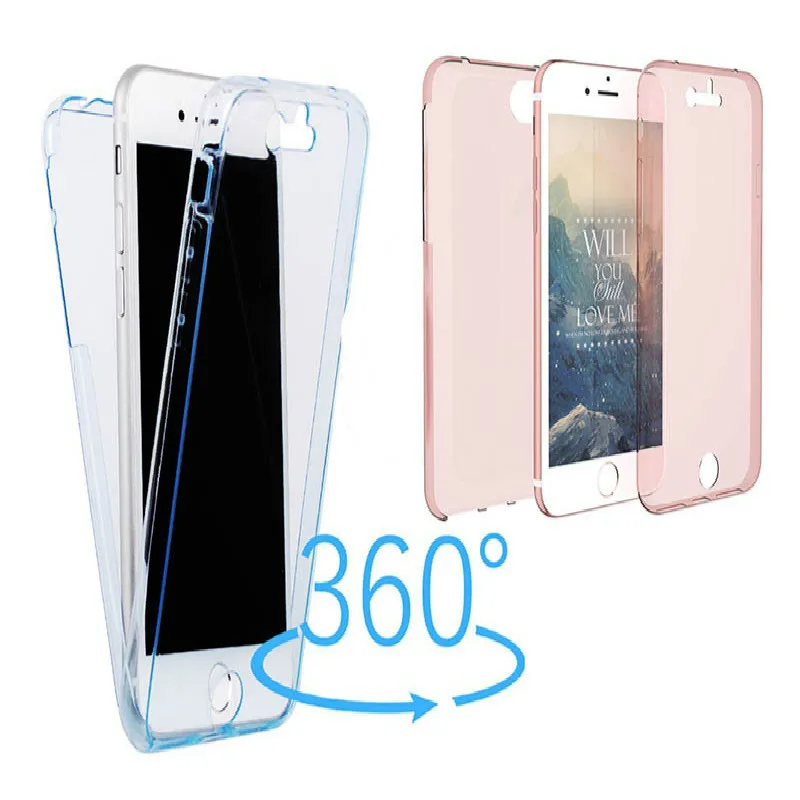 

360 Degree Transparent Soft TPU phone case for iphone X XR XS MAX 6 7S 8SPlus