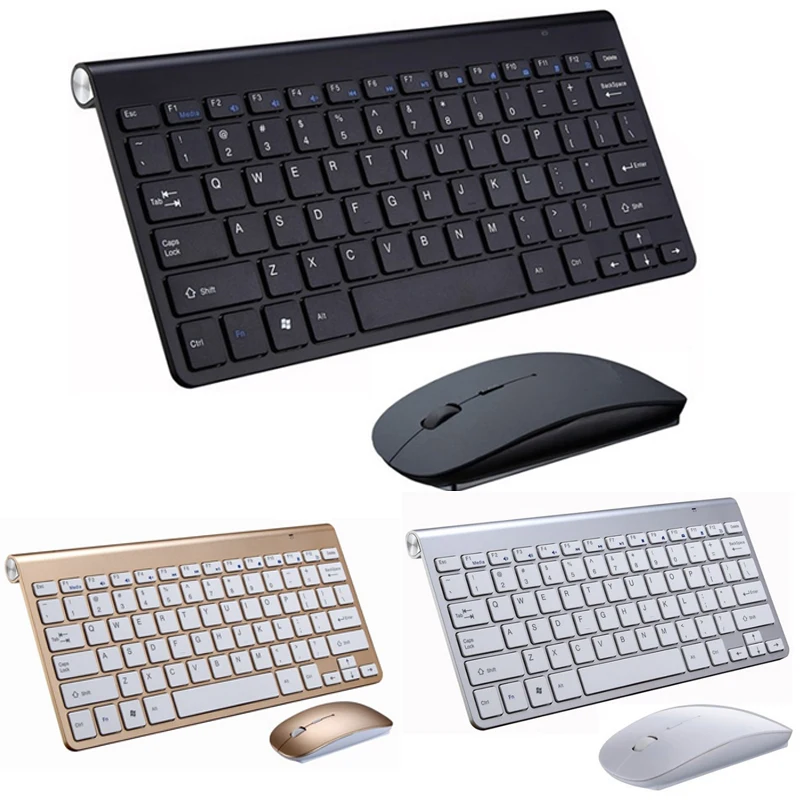 Portable Wireless Keyboard Klavye for Mac Notebook TV box 2.4G Mini Keyboard Mouse Set Office Suppl