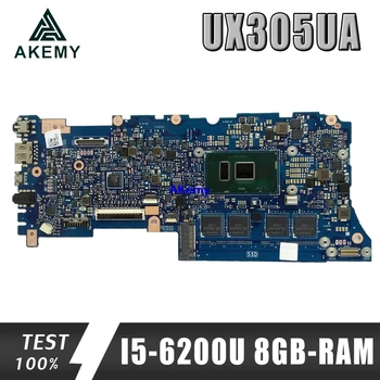 شراءAkemy UX305UA اللوحة الأم للكمبيوتر المحمول For Asus UX305UA UX305U U305U اللوحة الرئيسية 100% اختبار OK I5-6200U 8GB-RAM