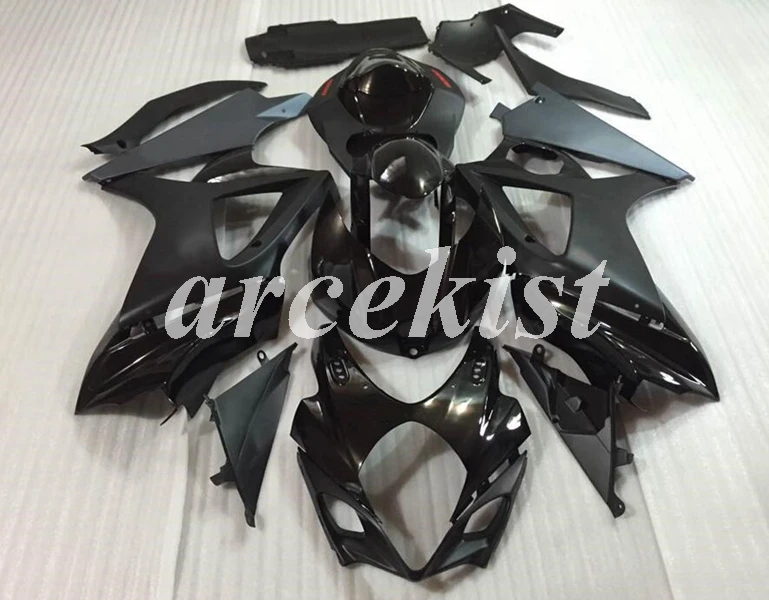 ABS мотоцикл обтекатели комплект подходит для Suzuki GSX-R1000 K7 2007 2008 GSXR1000 07 08 Кузов Набор черный