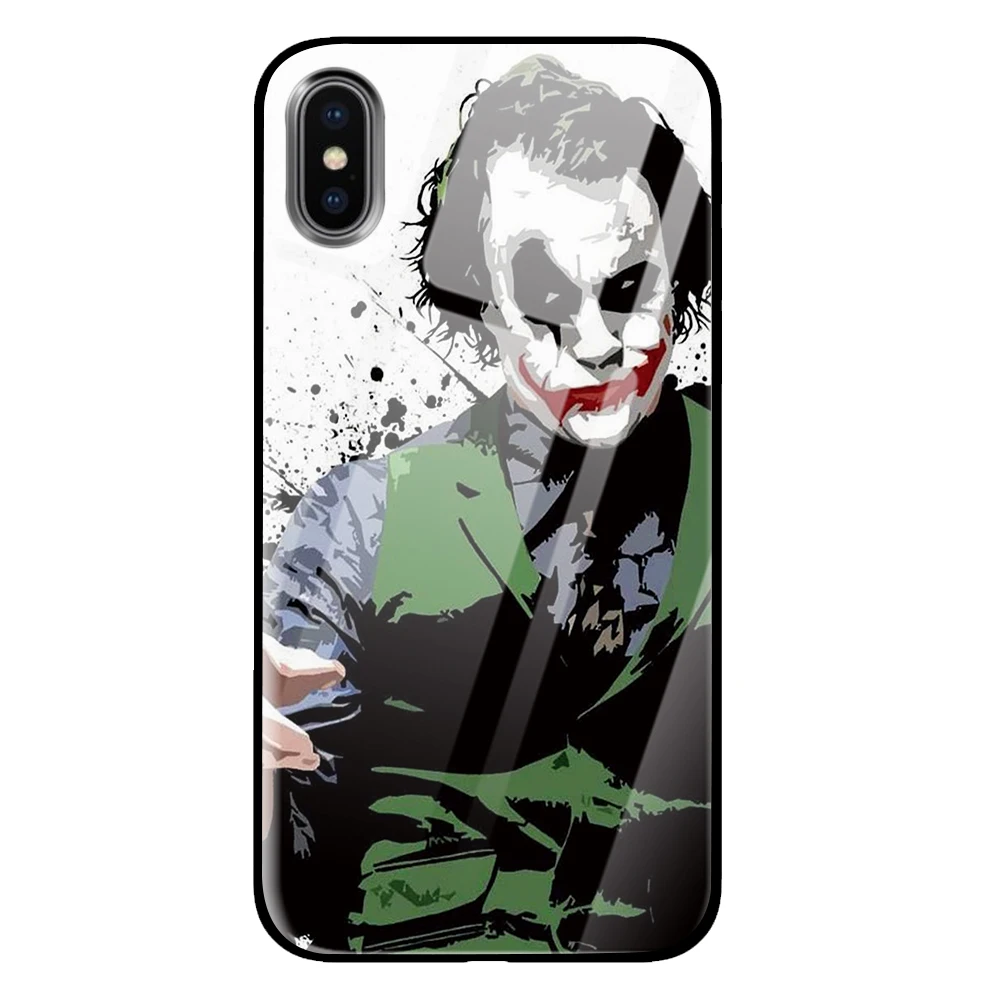 В стиле «Джокер» для iPhone 5 5S 6 6s 7 8 Plus X XS XR 11 Pro макс. закаленное стекло чехлы - Цвет: 8