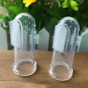 

Portable Kids Baby Infant Soft Silicone Finger Toothbrush Teeth Rubber Massager Brush Clean Teeth Baby Care Tools Kids Supplies
