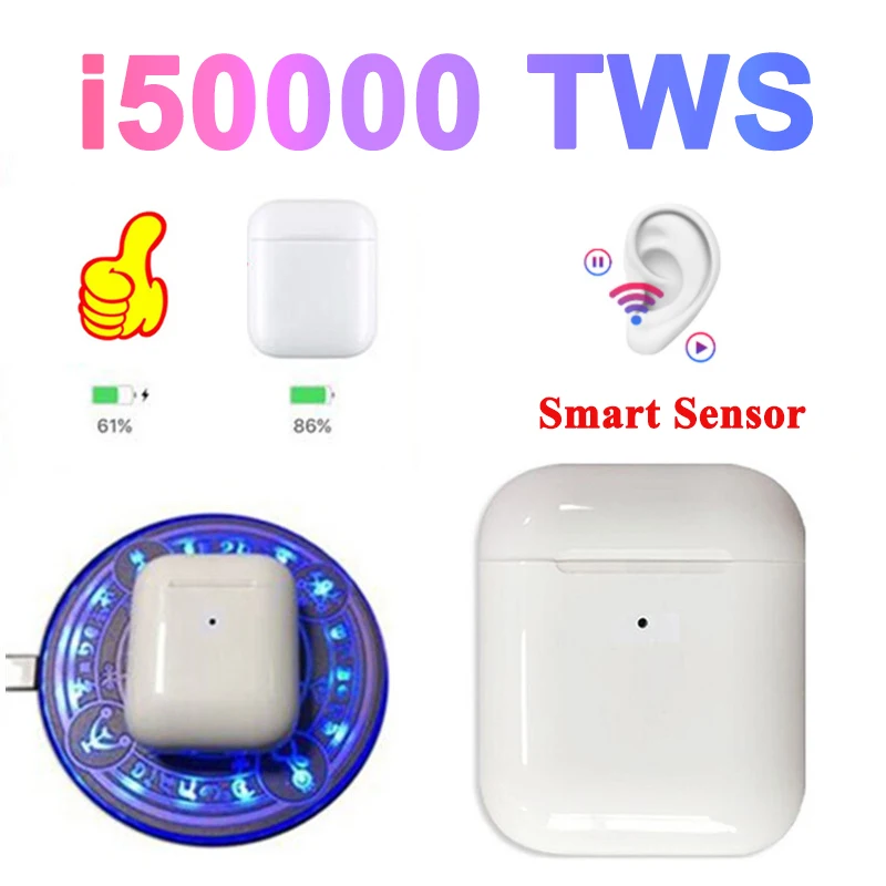 

2020 Arrival i50000 TWS Wireless Earphone Smart Sensor 8D Super Bass Bluetooth 5.0 Earbuds pk MX Pro i100000 i9000 i200000 tws