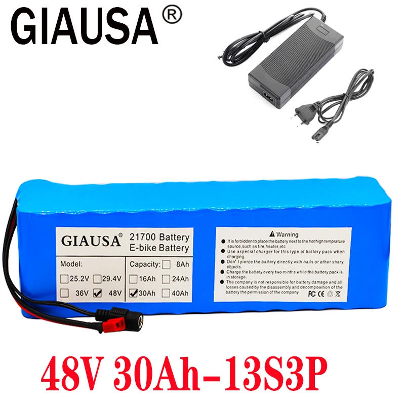 GIAUSA 48 в 30 Ач 21700 13S3P Высокая мощность 500 Вт Батарея для электровелосипеда батарея