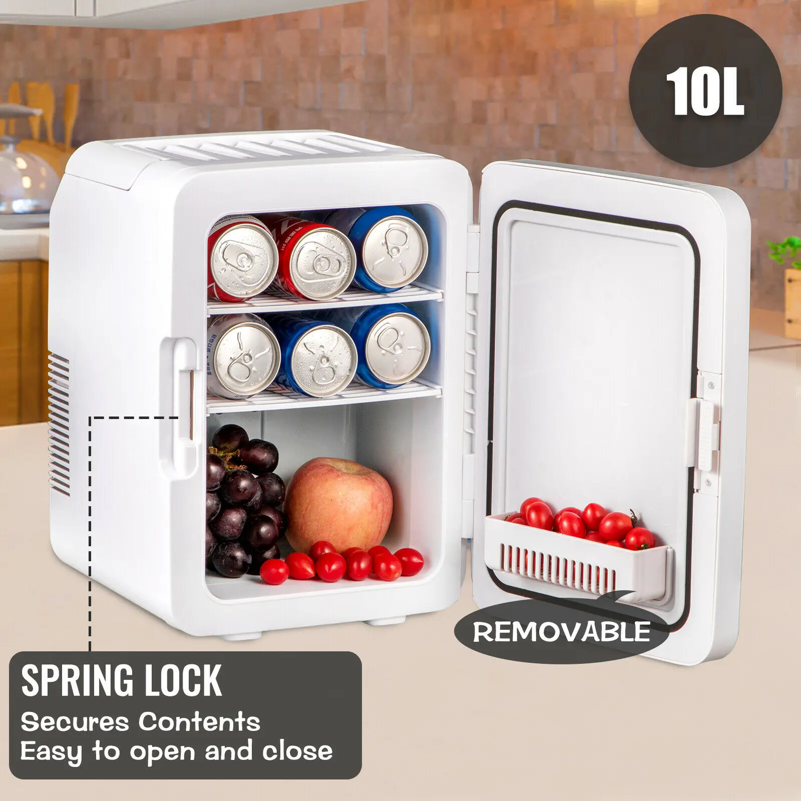Glacière Portable 4L Rouge Pour Voiture 12V Et Maison 220V - Chaud/froid