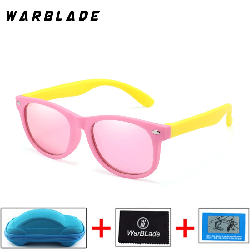 WarBlade, модные детские солнцезащитные очки, Детские поляризованные солнцезащитные очки TR90 для мальчиков и девочек, силиконовые защитные очки, детские очки UV400