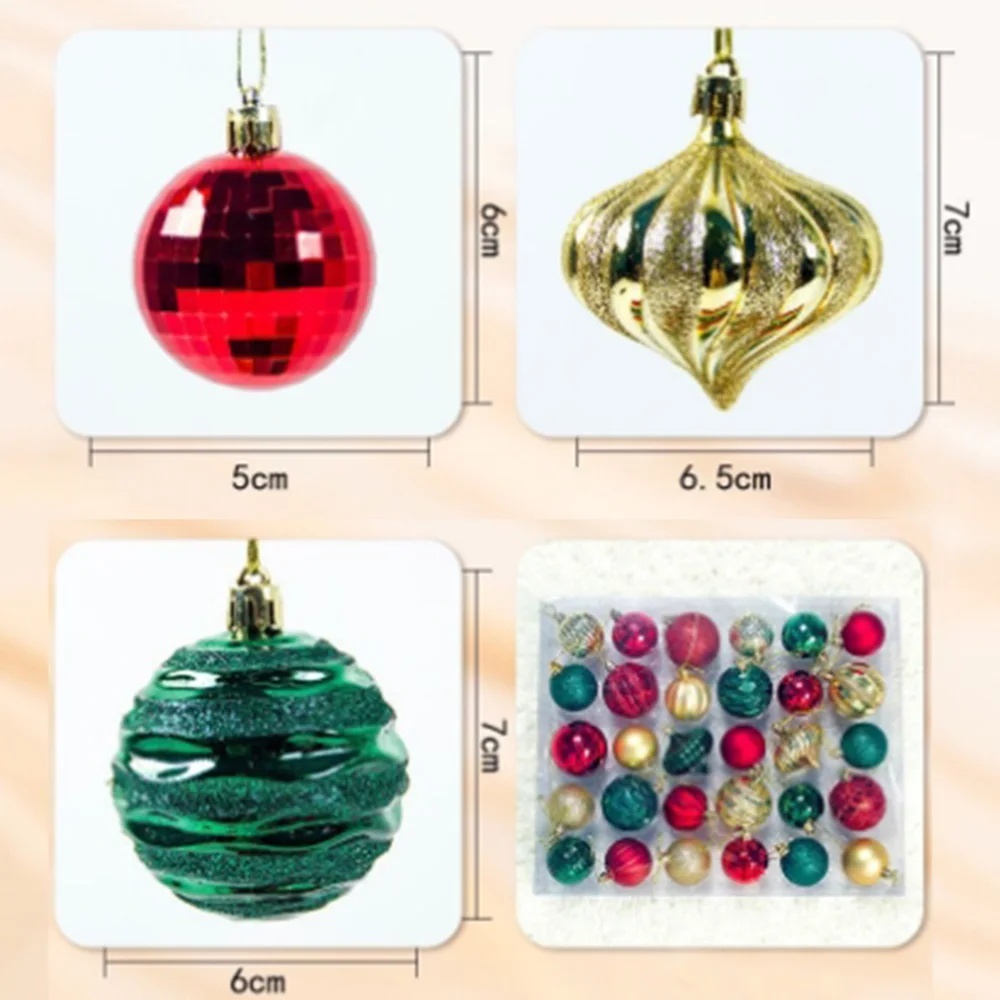 30pcs festive PVC Christmas Tree Decoration Balls Ornaments Home Wedding Party xmas hanging pendant ball