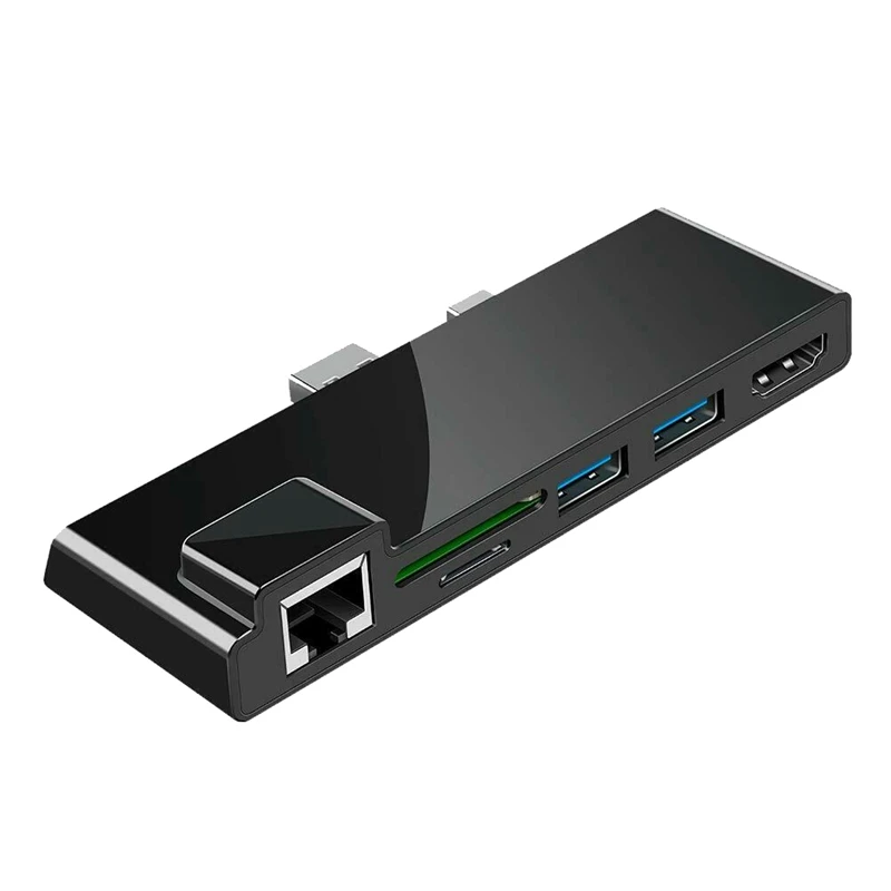 Led док-станция Ethernet порт TF USB 4K HDMI Lan адаптер для Pro5 6