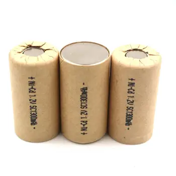 

SC 1300mAh NI-CD high capacity,high rate power type rechargeable battery for DIY assembly