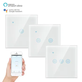 

Smart Home Automation WiFi Light Switch Remote Control Smart Touch Wall Switch ON/OFF Timer Function Work With Google Home Alexa