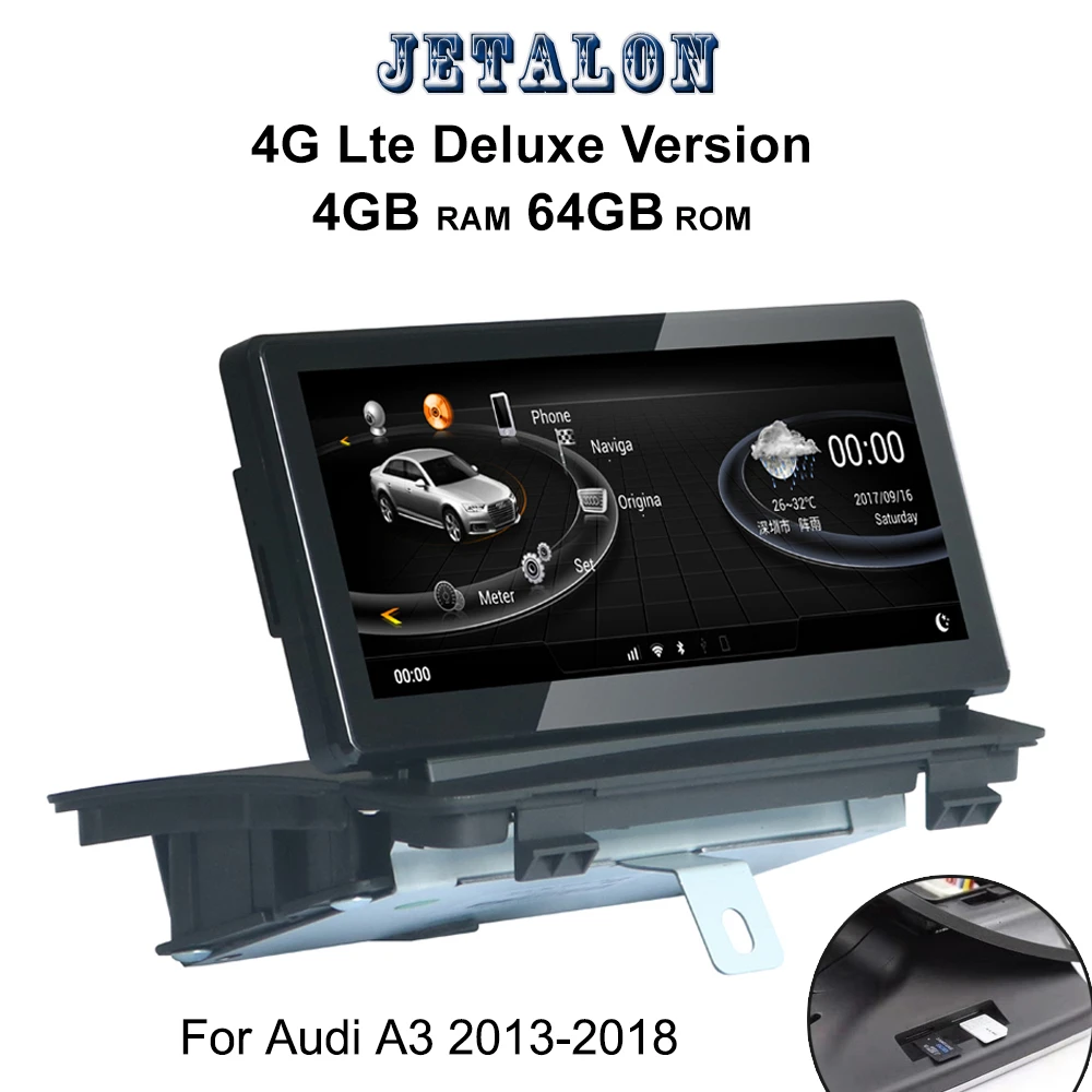 4G Deluxe Версия 4 + 64G Android 9 0 Автомобильный приемник GPS для Audi A3 2013-2018 IPS Touch мультимедиа