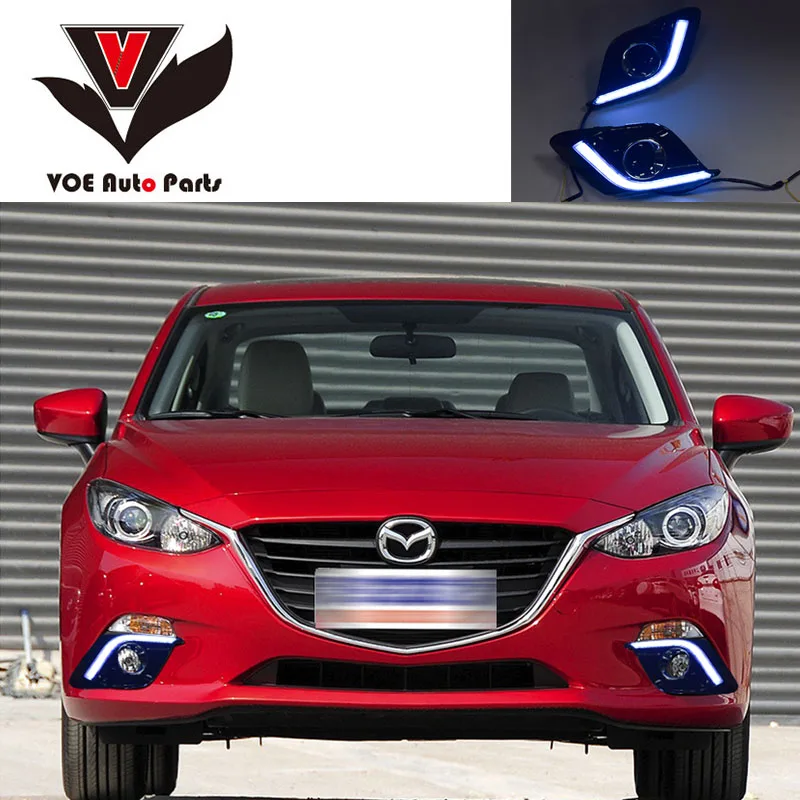 Axela светодиодный Белый противотуманный чехол для фар для Mazda Axela