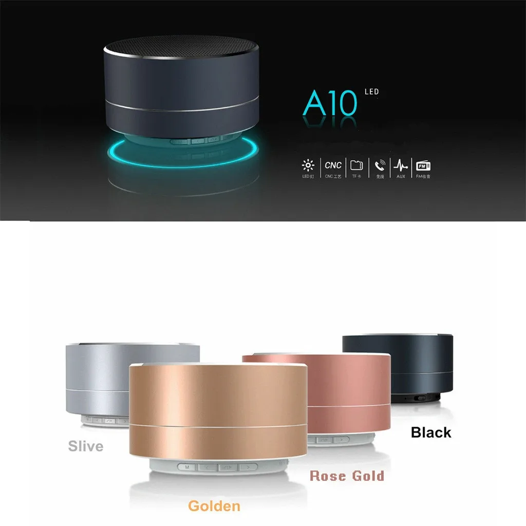 Portable wireless bluetooth speaker Led Wirelwss Mnin Bass BT Portable Speakers For iPHONE For iPod Phones MP3 FM#P30