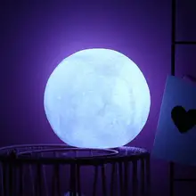 Светодиодный ночник с Луной, силиконовый, белый, для украшения дома, спальни, детский подарок, креативный сенсорный светильник, лунный светильник, подарок на день рождения