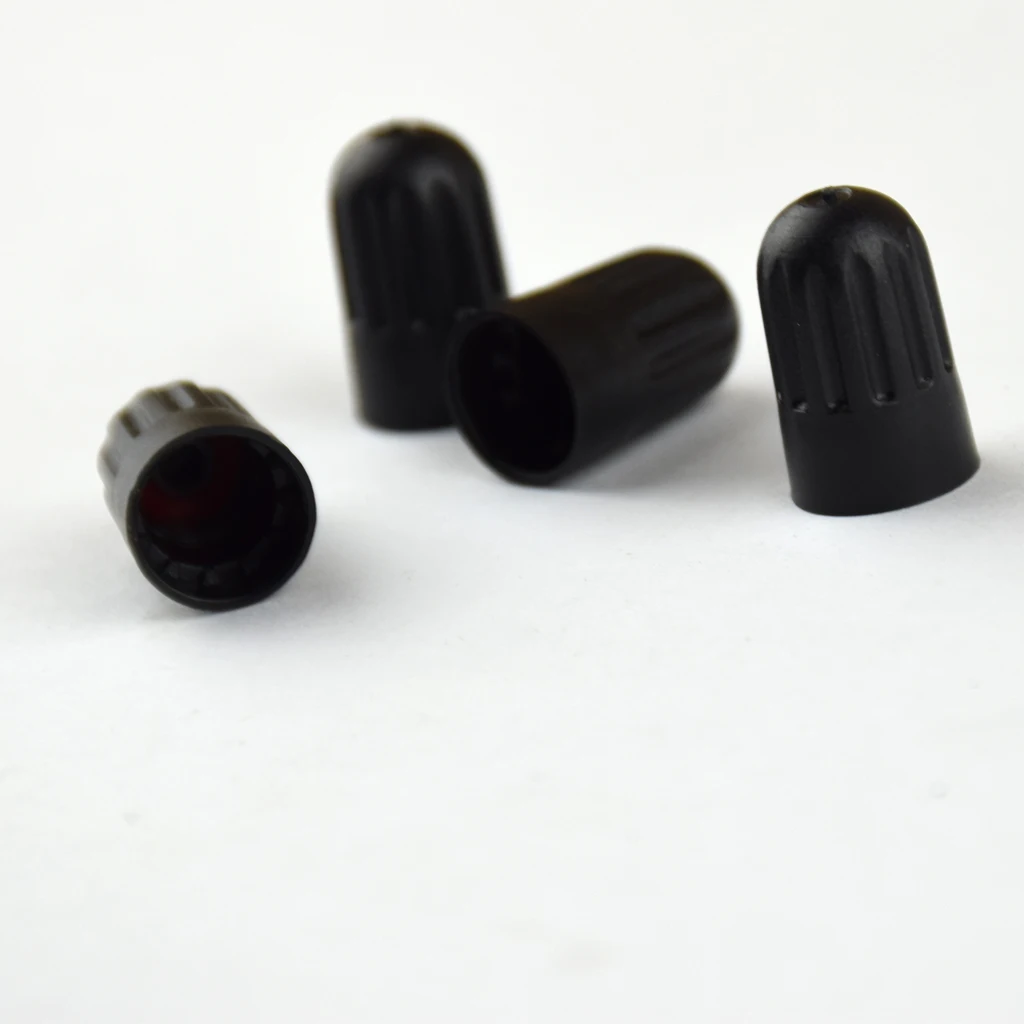 4 Pieces Long  Protection Cap Cover For TR20008 TPMS Valve Black