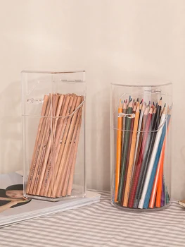 

Dust pen holder stationery storage box multi-function creative fashion cute office makeup brush bucket rack