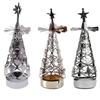 

Iron Candle Holders Tree-shaped Spinning Candlestick Wedding Candle Stand Exquisite Candlestick Christmas Table Home Decoration