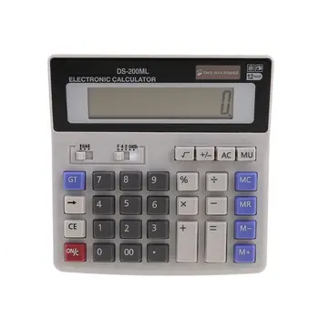 

Standard Function Scientific Electronics Desktop Calculators, Dual Power, Big Button 12 Digit Large LCD Display for Daily Office