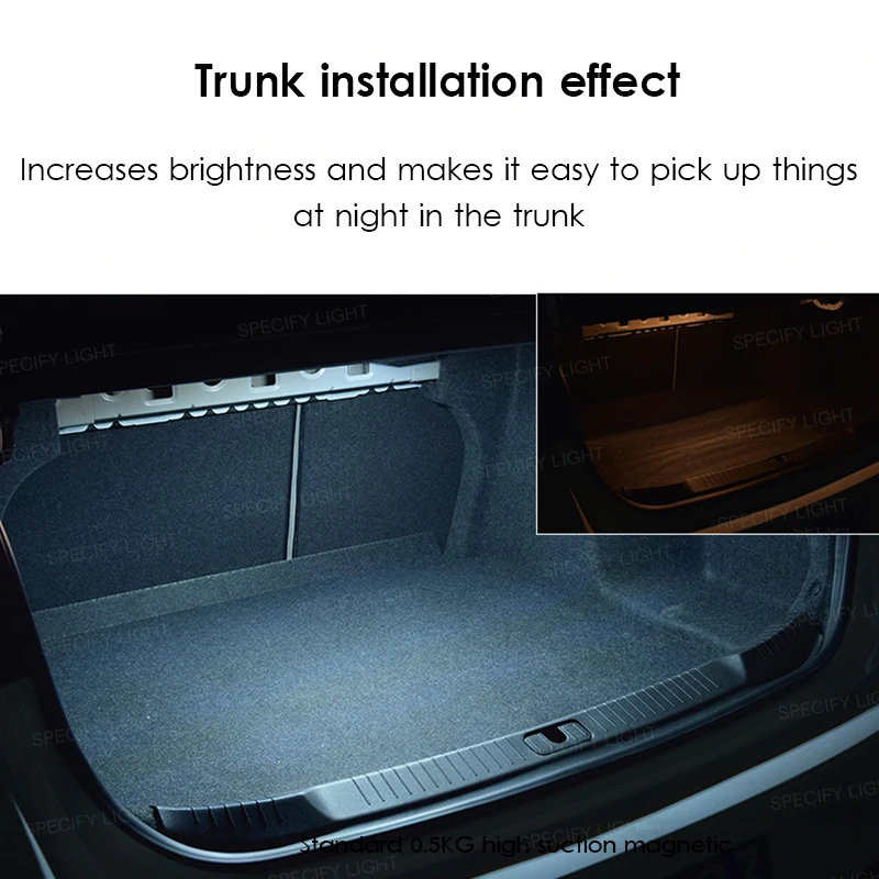 Car Interior Reading Light Auto USB Charging Roof Magnet Auto Day Light Trunk Drl Square Dome Vehicle Indoor Ceiling Lamp (10)