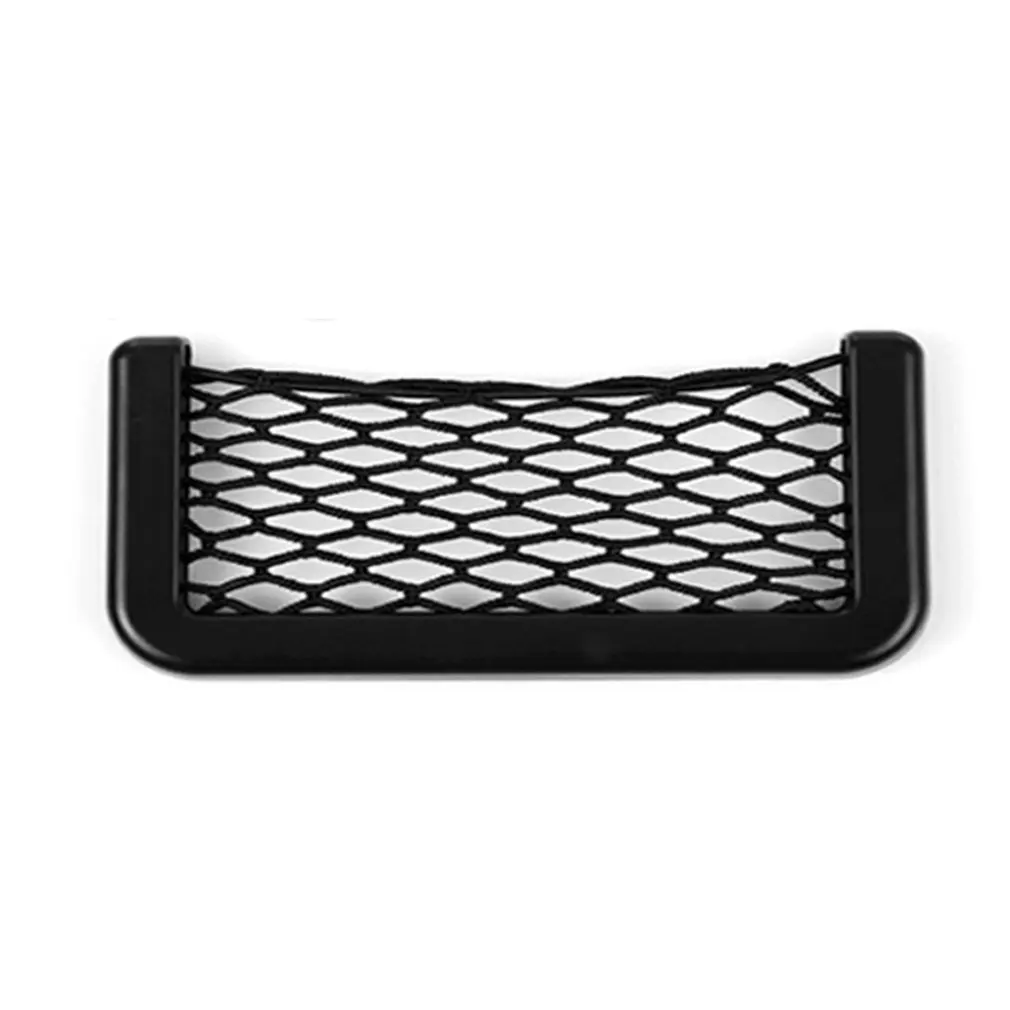 Car Storage Net Bag Sticky Pocket Hanging Ornament Decoration Phone Change Card | Дом и сад