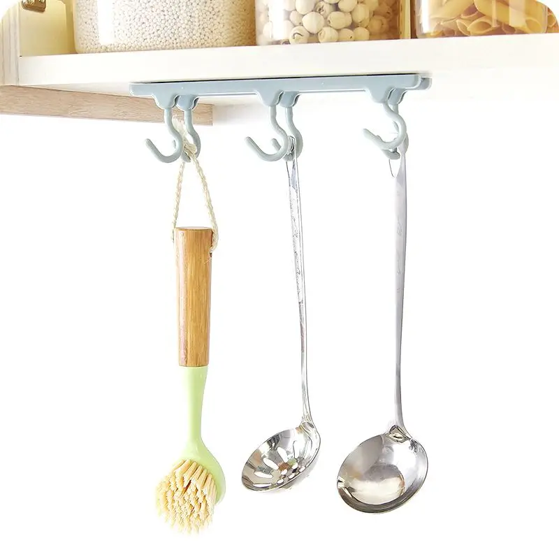 Крючки для хранения полотенец без следов шесть многофункциональных кухонных и ванных регулируемых крючков органайзер для кухни