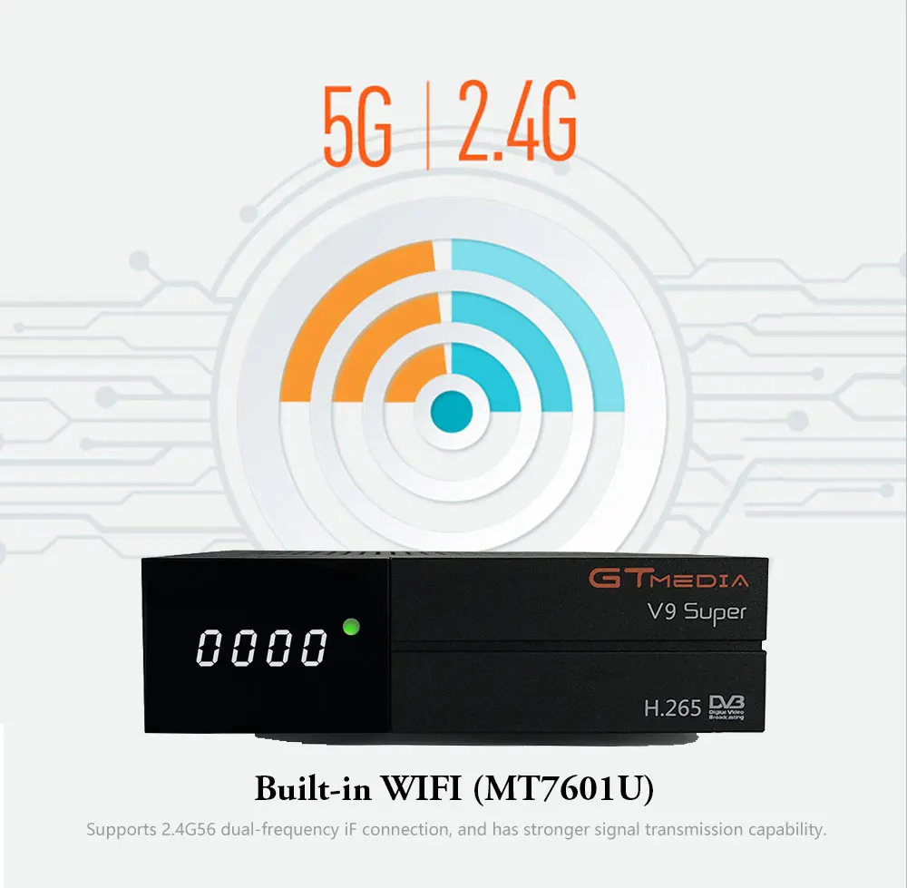 GTMedia V9 Супер Спутниковый ресивер Bult-in WiFi с cccam 7 линий для 2 года Европа clines Full HD DVB-S2 Freesat V9 рецептор