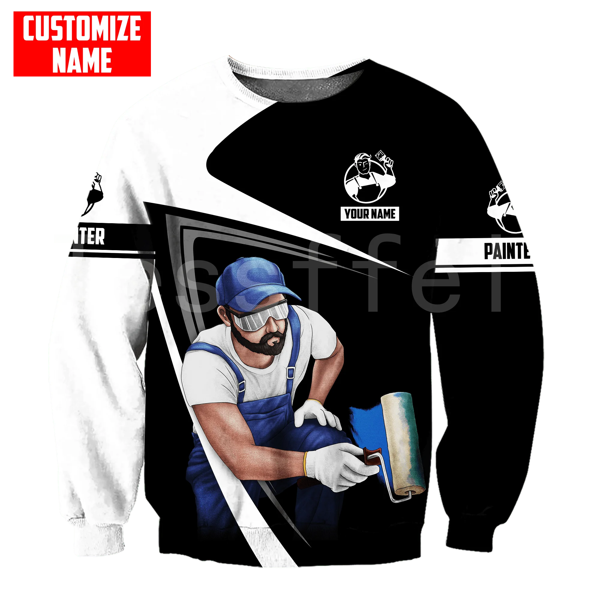 Tessffel Painter Worker 3D Printed 2022 New Fashion For Men/Women Hooded Sweatshirt Zipper Hoodies Casual Unisex Pullover P09 4