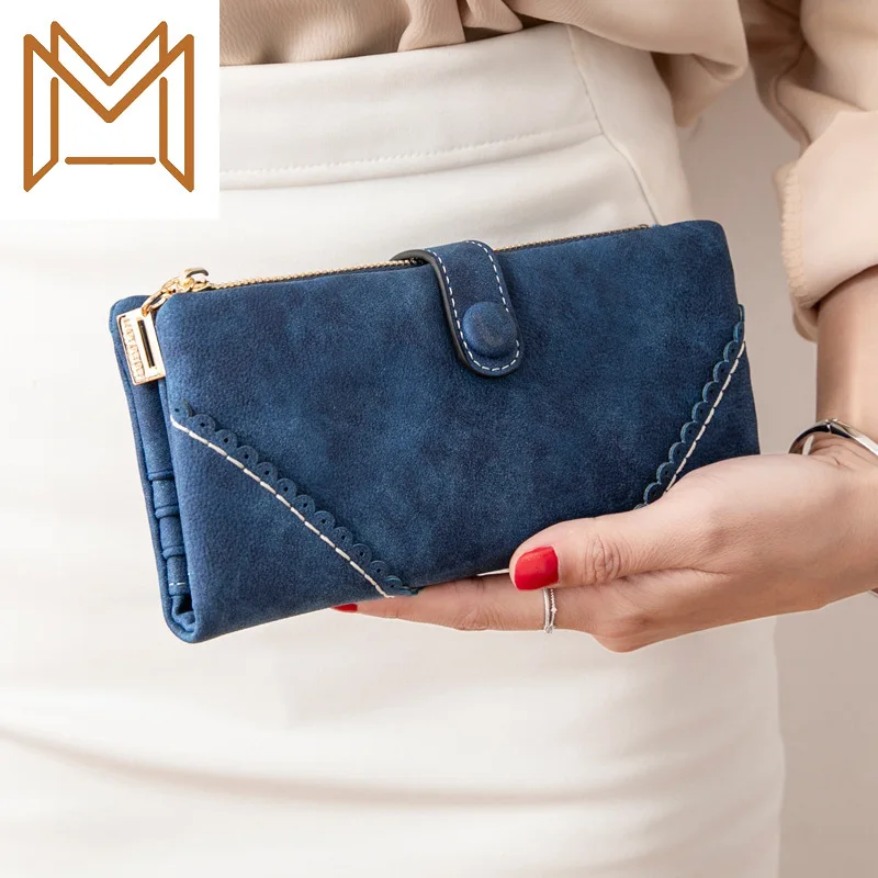 

Printing Leather Matting Wallet Woman Long 2019 More Function Student Wallet Wallet