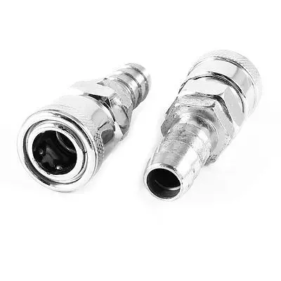 

2 Pcs SH-40 Pneumatic 13.5mm Pipe Fitting Metal Air Tube Quick Coupling