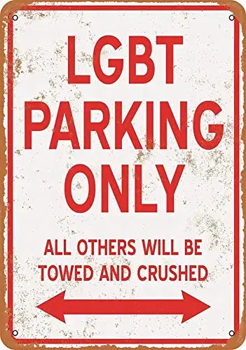 

8x12 металлический знак-только ЛГБТ Парковка-винтажный настенный Декор для дома