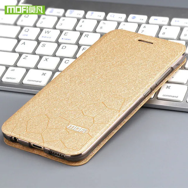 Gold Кожаный чехол-книжка MOFI для Xiaomi Redmi Note 4X из искусственной кожи чехол с функцией подставки для Hongmi Note 4X5,5 дюймов Fundas - Цвет: Gold