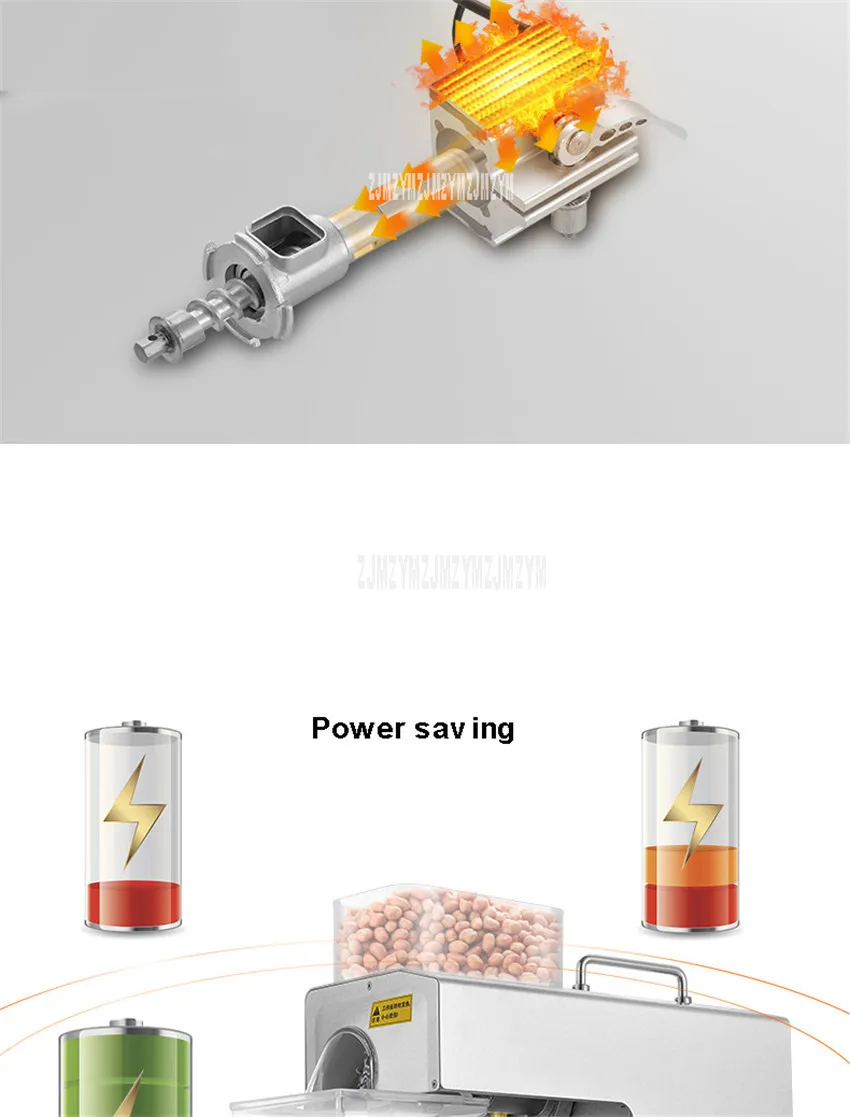 220 В 700 Вт Хо использовать держать дома использования мини Электрический автоматический пресс для масла из нержавеющей стали арахиса/рапса/пресс для отжима кунжутного масла машина