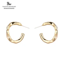 YMYW геометрические круглые минималистичные серьги-гвоздики медь Золотой/серебристый Хорошее качество модные брендовые корейские очаровательные серьги для женщин