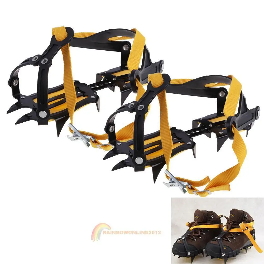 Non-Slip Shoes Cover 10 Teeth Snowy Ice Crampons Winter Crampons Sport Goods Camping Outdoor Hiking