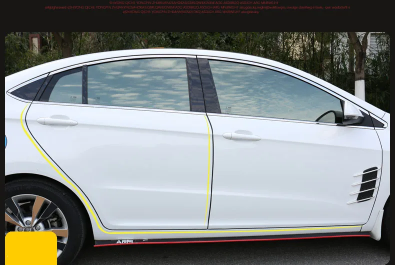 Для Chery ARRIZO5 ARRIZO 5 дверная полоса для предотвращения столкновений защитная полоса для тела защита от столкновений Солнцезащитная и прочная Автомобильная поставка