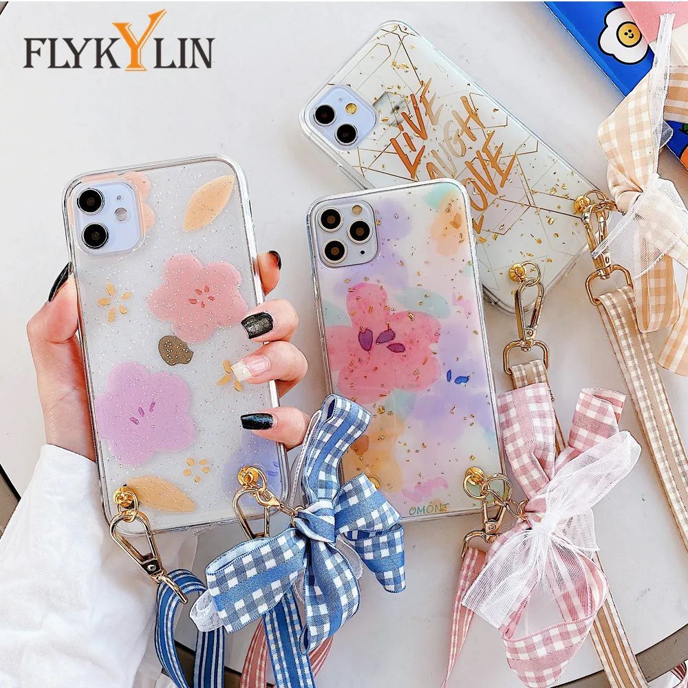 Чехол для телефона FLYKYLIN iPhone 11 Pro Max XR XS X 7 8 6 6S Plus SE 2 2020 чехол через плечо шейный