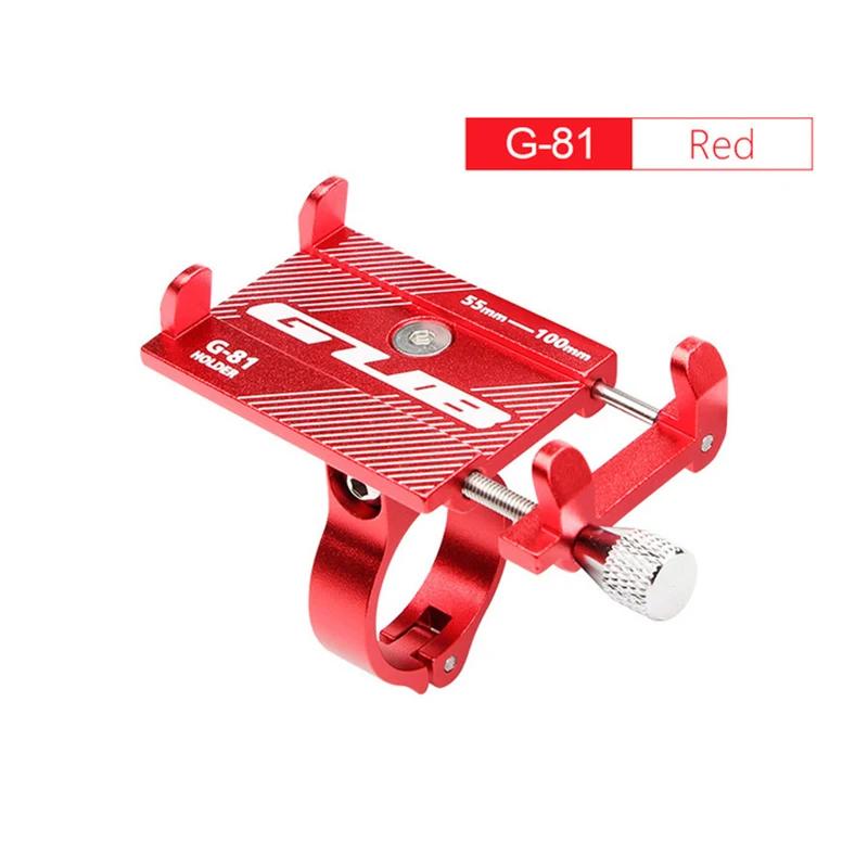 GUB металлический велосипедного держателя телефона велосипед велосипедный держатель для камеры Зажим для 3,5 до 7,15 дюймов Автомобильный держатель телефона MTB езда по горной дороге аксессуары - Цвет: G81-Red