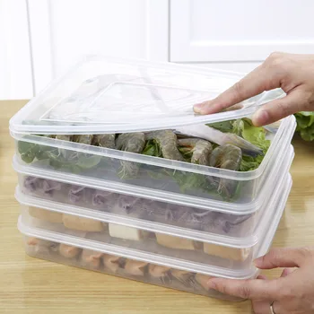 

Large Size jiao zi he Refrigerator Freshness Storage Box Freeze Wonton jiao zi he Microwave Unfreeze Plastic Box
