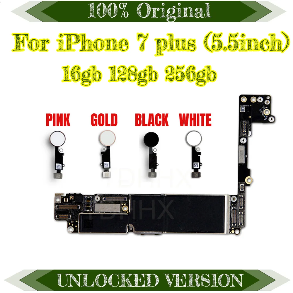 Заводская разблокированная материнская плата для iphone 7 Plus 5 дюйма с/без Touch ID