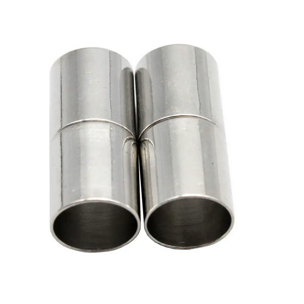 

Aaazee 3 Pieces 8mm Diameter Hole Magnetic Clasp Cylinder Round Silver