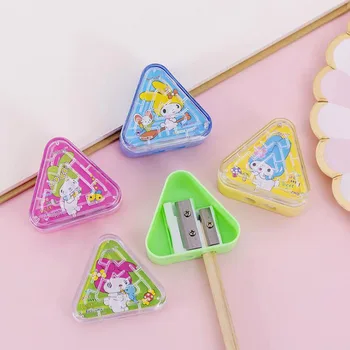 

4 Pcs/set Kawaii Maze Labyrinth Shape My Melody Girls Plastic Pencil Sharpeners Double Holes Pencil Cutter Gift Stationery