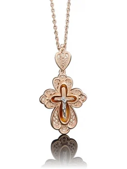 

Yuz platinum pendant with Amber from combined gold