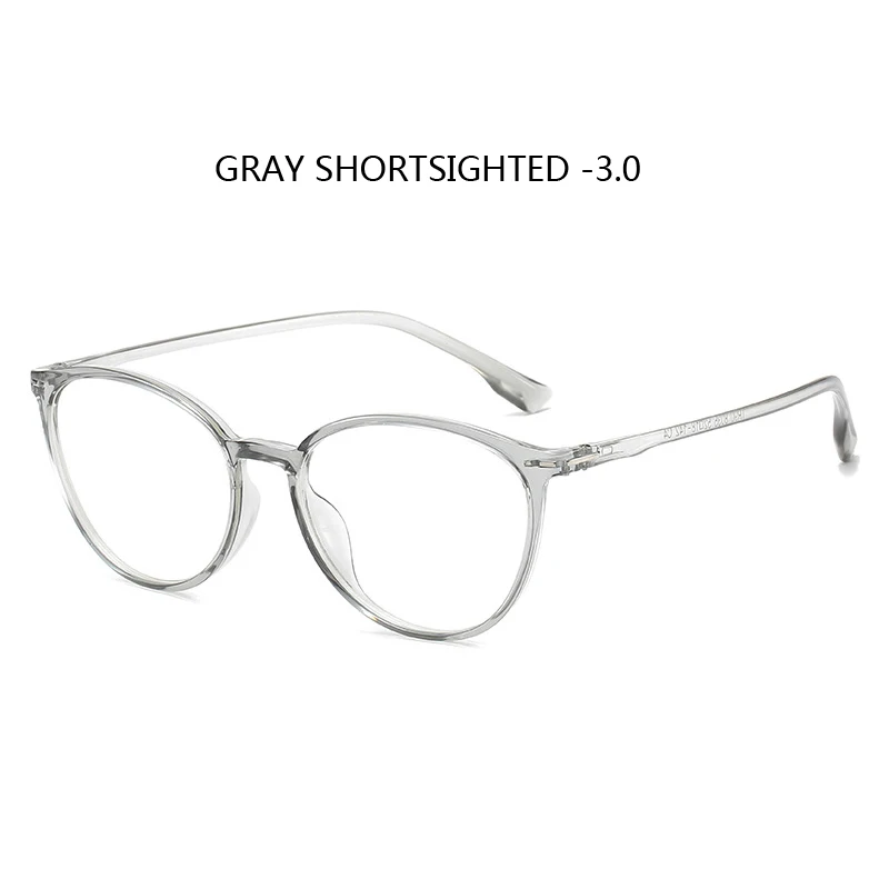 gray myopia 3.0 Zilead TR90 готовая близорукость очки для близоруких Eyewear-0.5-1.0-1.5-2.0-2.5-3.0-3.5-4.0-4.5-5.0-5.5-6.0 - Цвет оправы: gray myopia 3.0