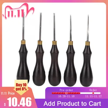 

Sharp Leather Edge Beveller Steel Blade Ebony Handle DIY Leathercraft Edger Trimming Tool Leather Beveler Edge Skiving Cut Tool